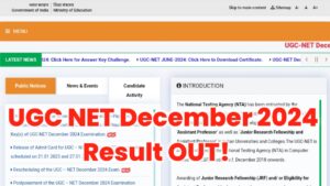 UGC NET December 2024 result: UGC NET Result Check Now