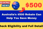 Australia $500 Rebate Scheme 2025